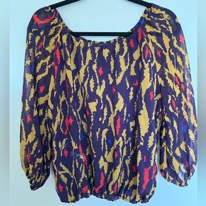 Willi Smith Patterned Blouse M
